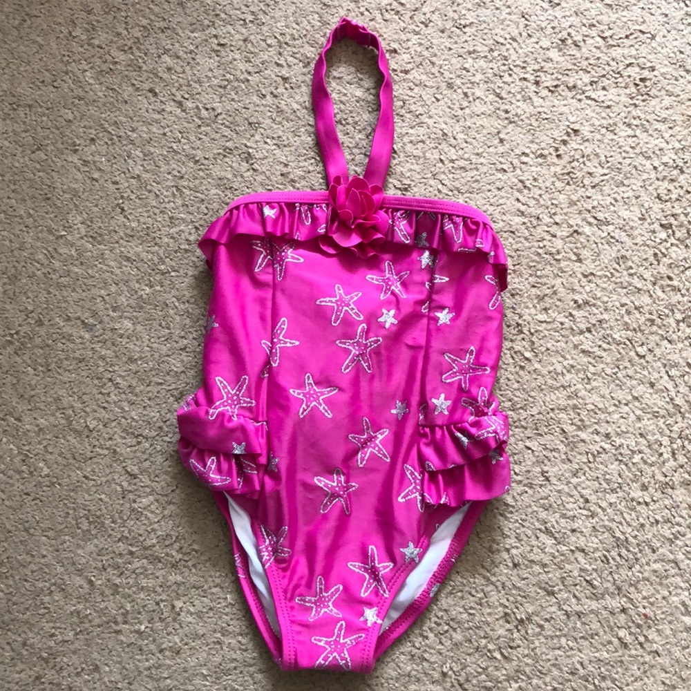GYMBOREE 2T FUCHSIA ONE PIECE BATHING SUIT